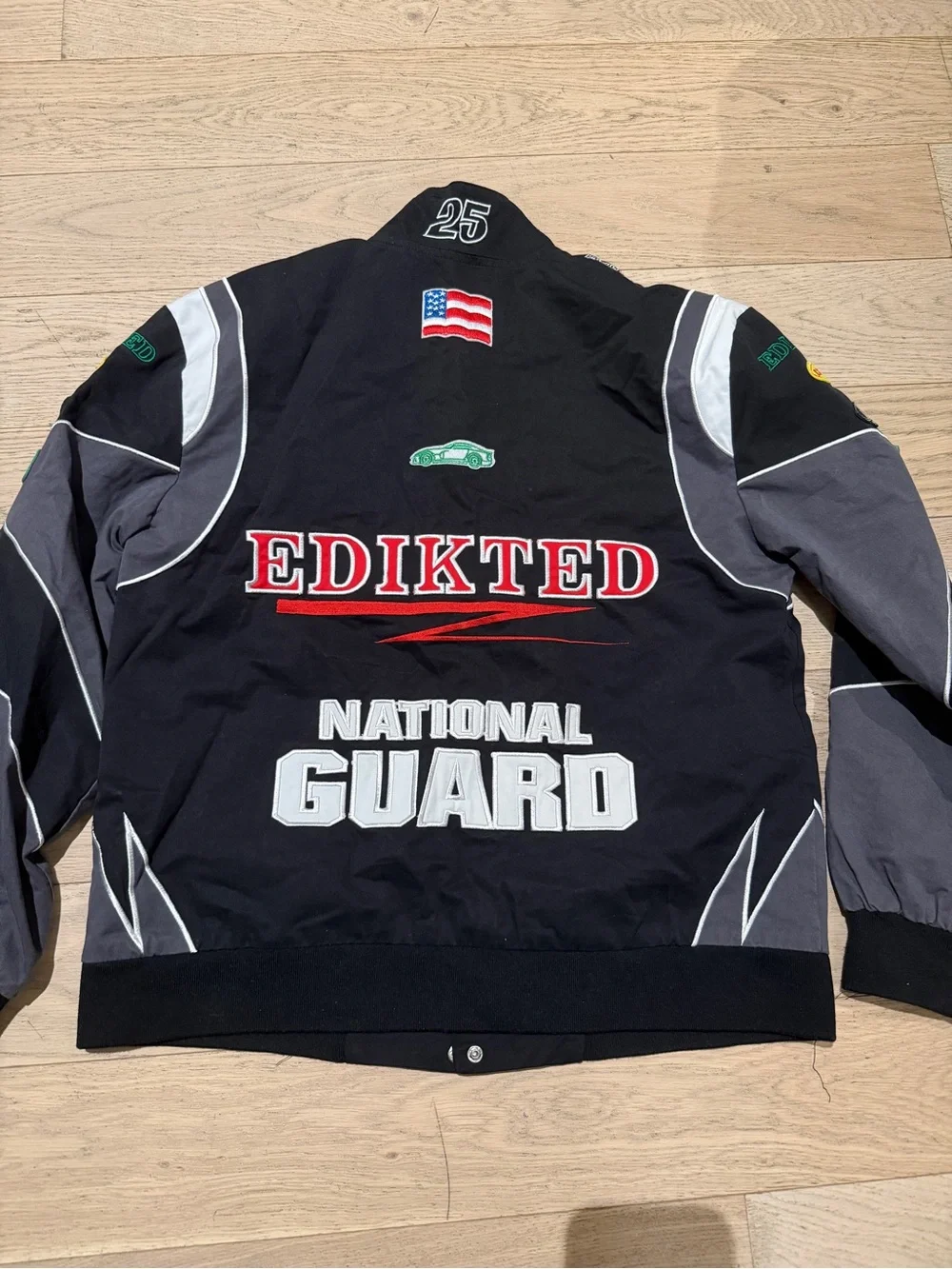 Edikted - Embroidered Black Racing Jacket - Picture 7 of 7